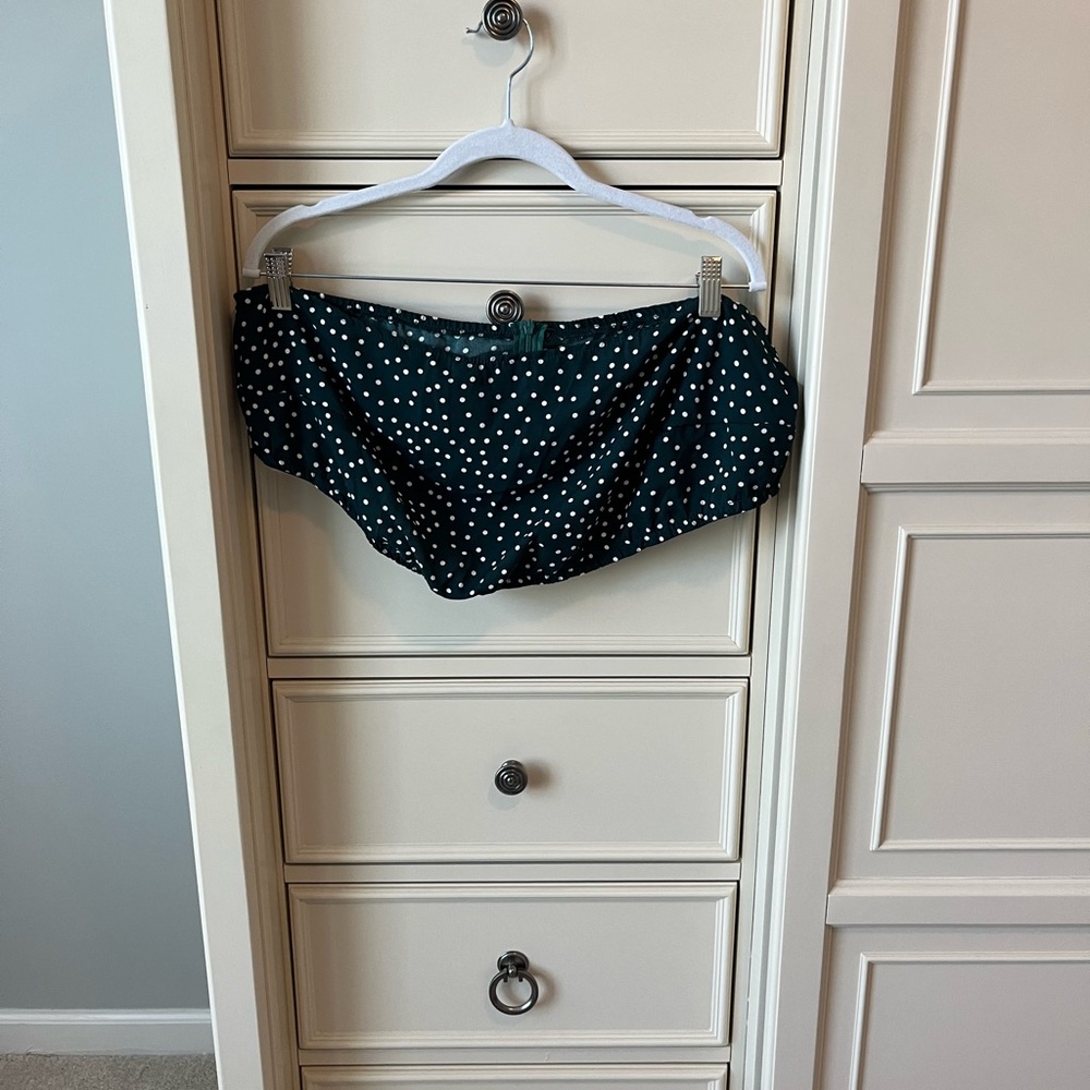 SHEIN 2 piece set, green polka dot skirt and tube top, NWOT, size 3X - Picture 7 of 11